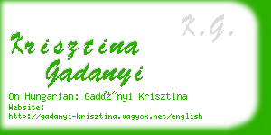 krisztina gadanyi business card